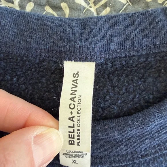 Wilson, Arkansas Women’s Navy Crewneck Sweatshirt - Picture 2 of 3